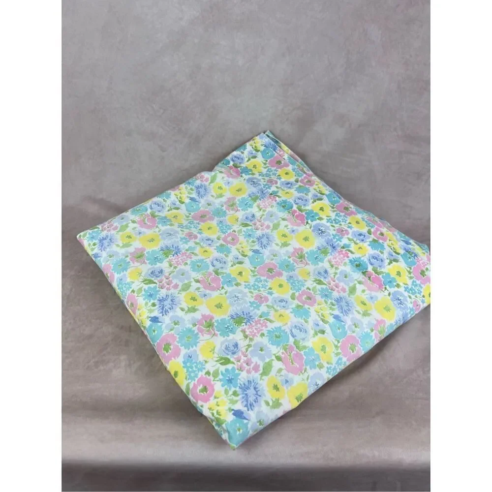 Vintage Mod Flower Power Full Flat Sheet